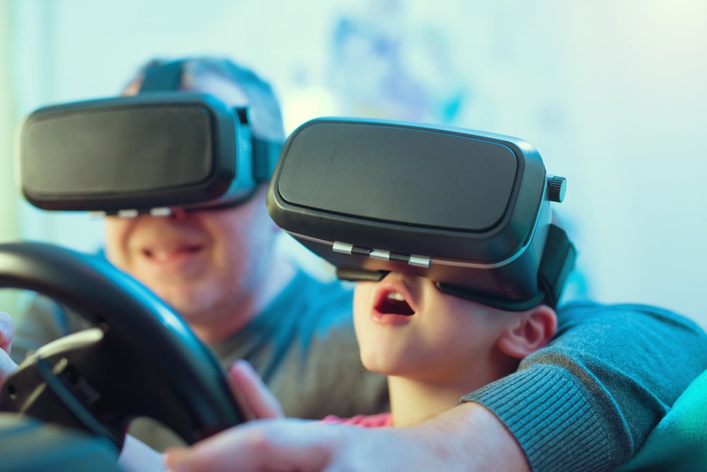 Dad and son VR experience