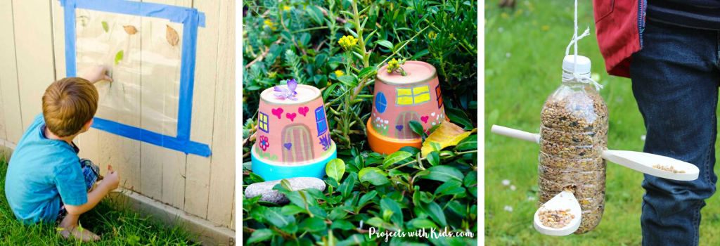 Garden crafts collage