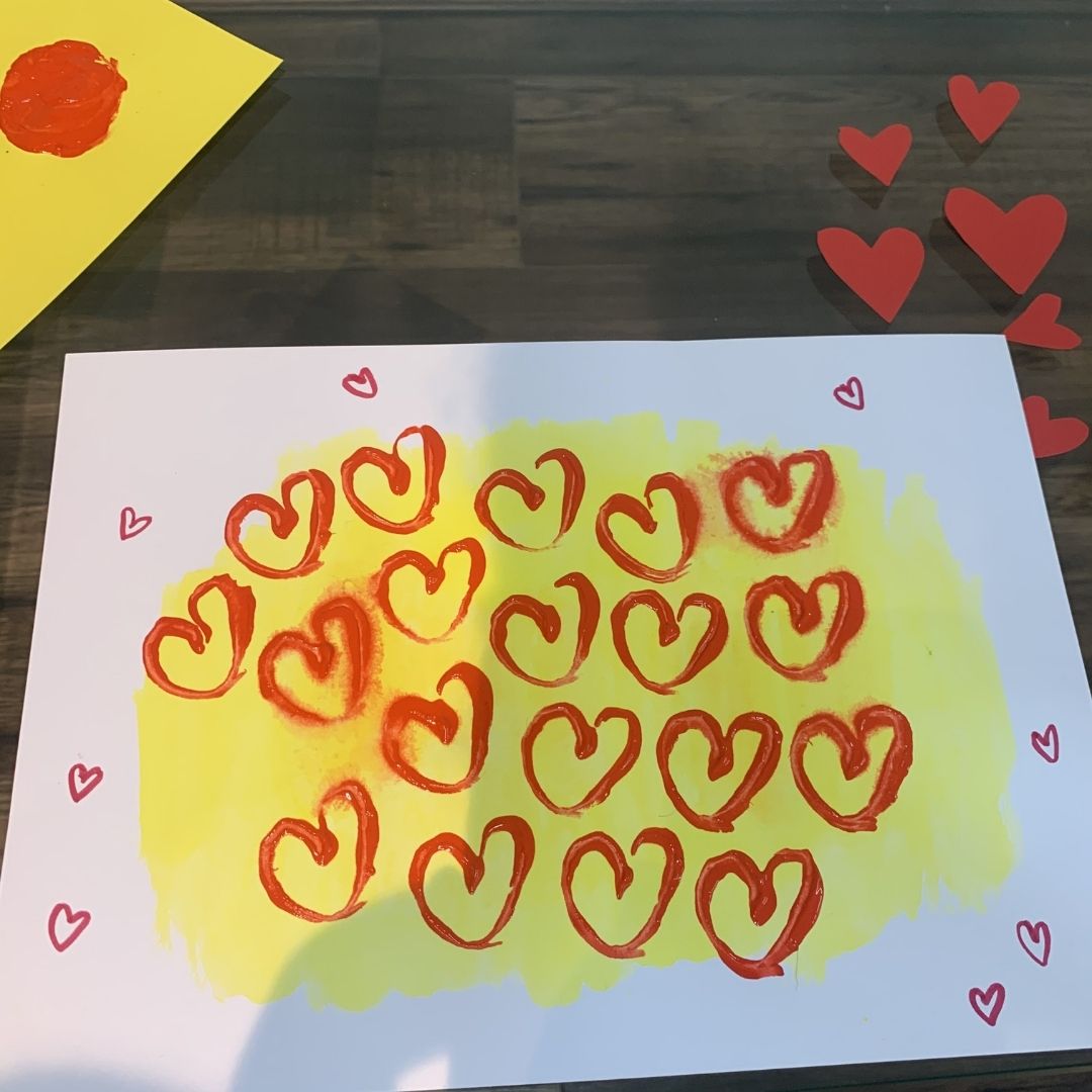 Easy toilet roll tube heart stampers